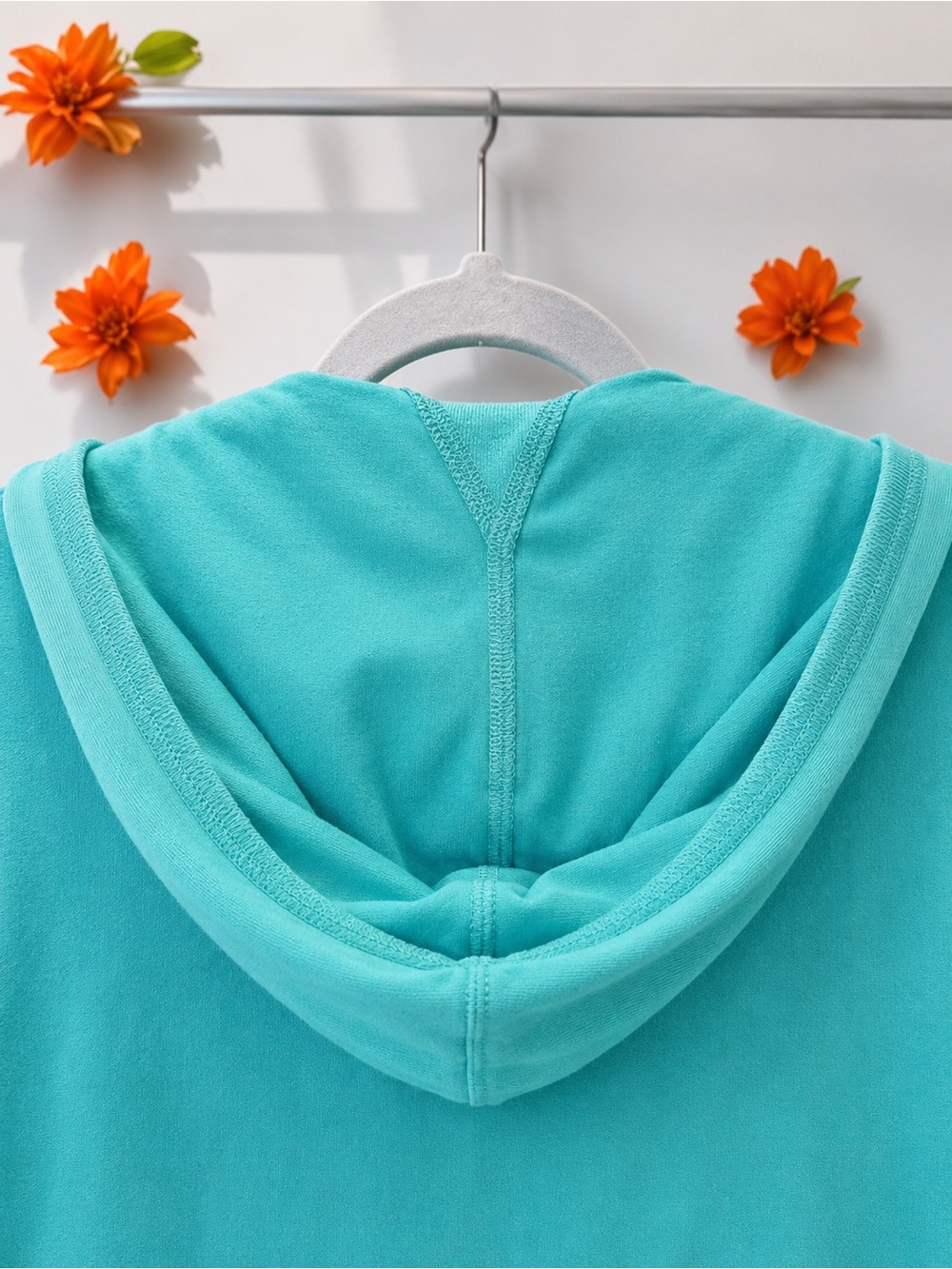 Nike 🎾 Flagship Short Sleeve Preppy Tennis Hoodie, Pocket, Size XS - Preppy Teal - Picture 10 of 16